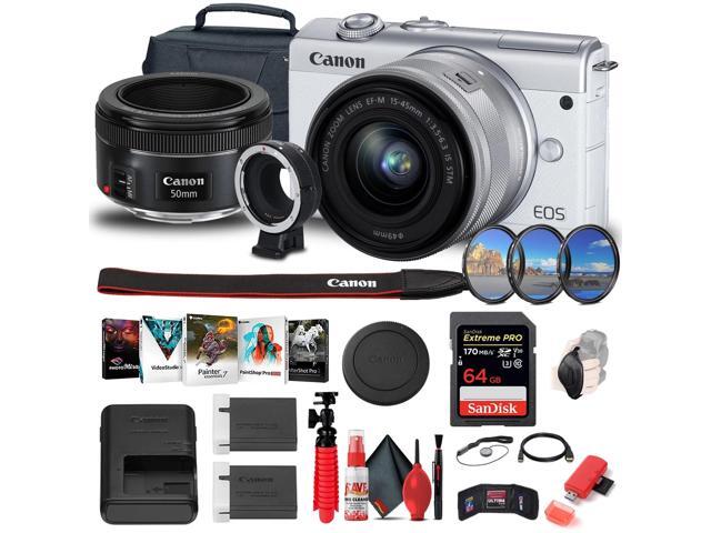 Canon EOS M200 Mirrorless Digital Camera with 15-45mm Lens (3700C009) Advanced Bundle