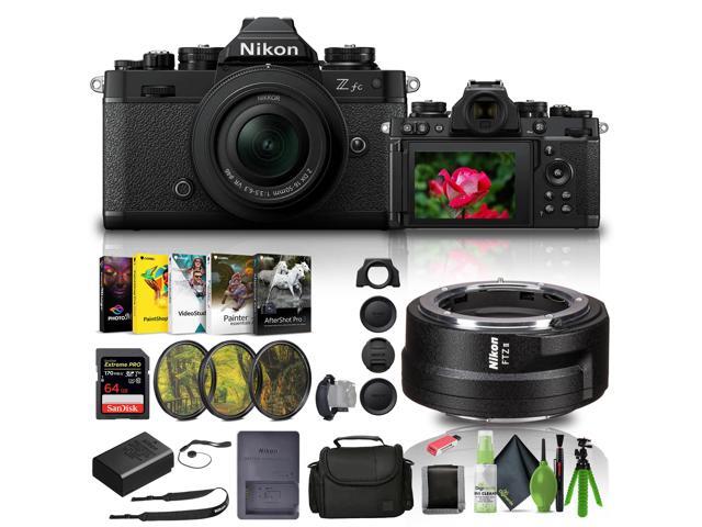 Nikon Zfc Mirrorless Camera with 16-50mm Lens Black (1675) + FTZ II Adapter + More