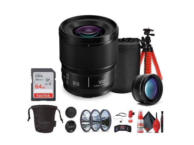 Panasonic Lumix S 100mm F/2.8 Macro Lens L Mount Bundle with Accessories