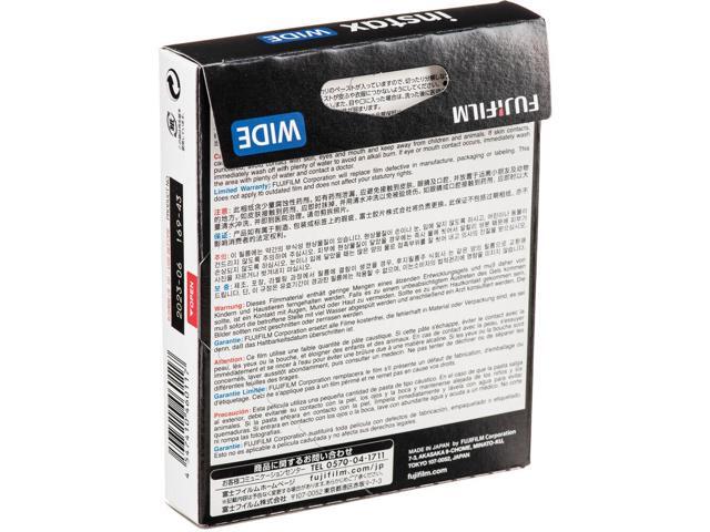 Fujifilm Instax Wide Black Instant Film 100 Exposures + Microfiber Cleaning Cloth