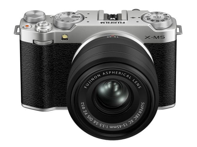 Fujifilm X-M5 Mirrorless Digital Camera XC15-45mmF3.5-5.6 OIS PZ Lens Kit - Silver