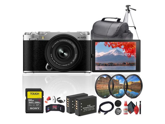 Fujifilm X-M5 Mirrorless Camera with XC 15-45mm f/3.5-5.6 Lens (Silver) Bundle