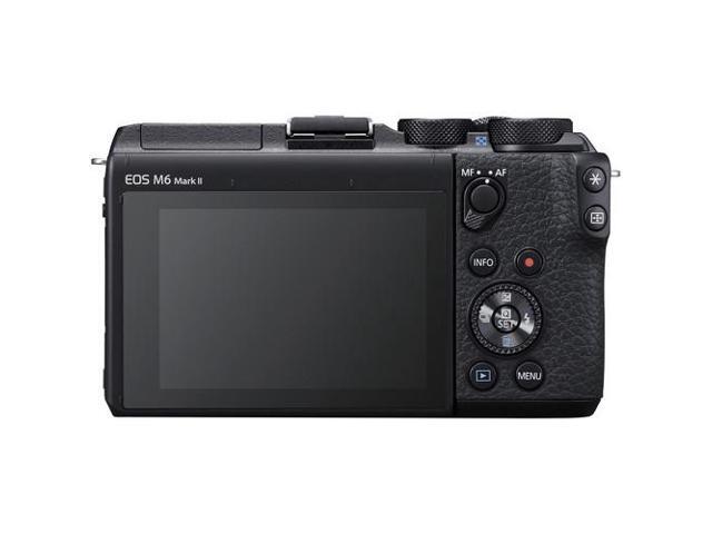 Canon EOS M6 Mark II Mirrorless Camera (Black) with 15-45mm Lens + More