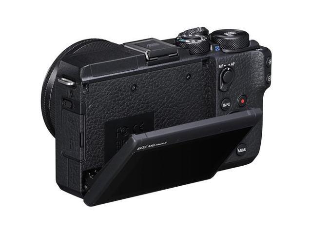 Canon EOS M6 Mark II Mirrorless Camera (Black) with 15-45mm Lens + More