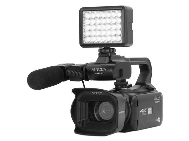 Minolta MN4KPRO 4K60FPS Ultra HD / 64 MP Autofocus Pro Camcorder Kit w/WiFi