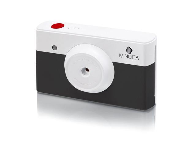 Minolta Instapix Print Camera with Printer (Charcoal), Camera Bag, Diginerds Microfiber Cleaning Cloth, Bundle