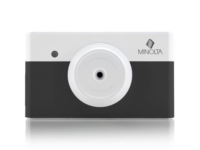 Minolta Instapix Print Camera with Printer (Charcoal), Camera Bag, Diginerds Microfiber Cleaning Cloth, Bundle