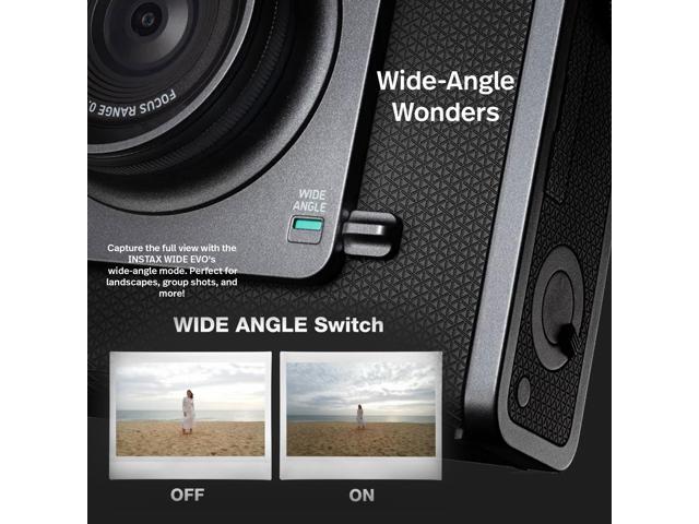 FUJIFILM INSTAX WIDE EVO Hybrid Instant Film Camera, 32GB Memory Card