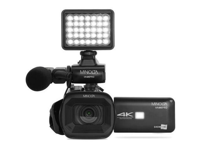 Minolta MN4KPRO UHD 4K60 Camcorder Kit, 2x 64GB SDHC/SDXC UHS-I Card Memory Card