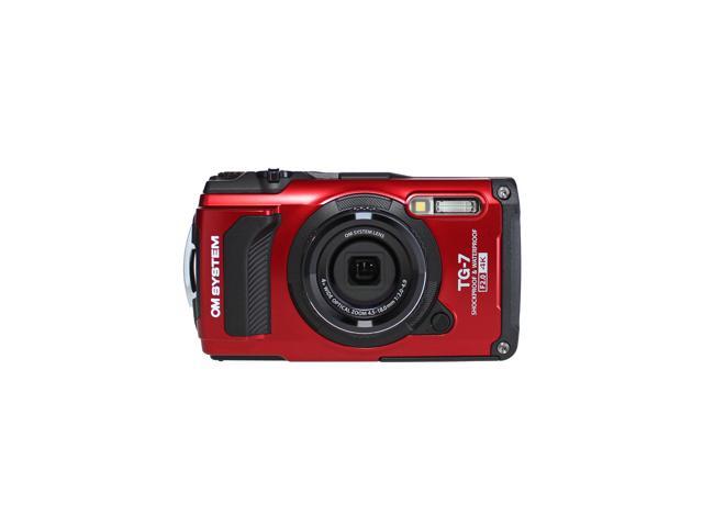 OM System Tough TG-7 Digital Camera (Red) Bundle