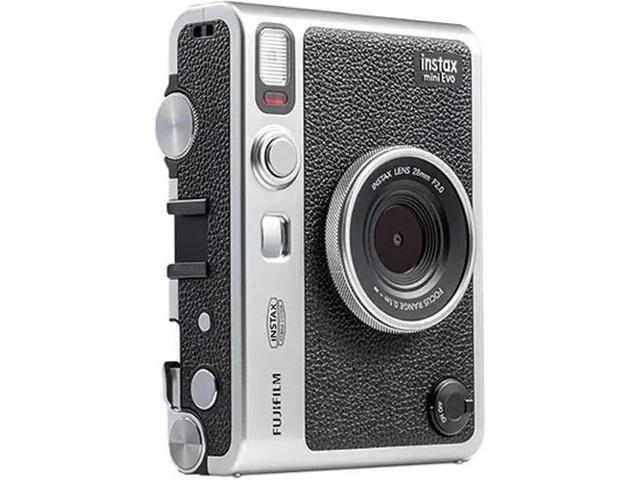 Fujifilm Instax Mini EVO Hybrid Instant Camera (Black) with Micro SD to SD Adapter