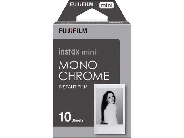 4xFUJIFILM INSTAX MINI Monochrome Instant Film (10 Exposures), Microfiber Cleaning Cloth, Bundle