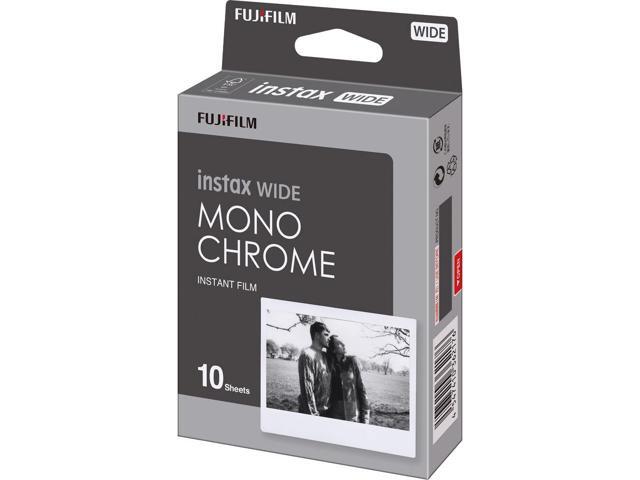 FUJIFILM INSTAX Wide Monochrome Instant Film (10 Exposures), Microfiber Cleaning Cloth, Bundle