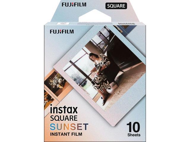 FUJIFILM INSTAX SQUARE Sunset Instant Film, Microfiber Cleaning Cloth, Bundle
