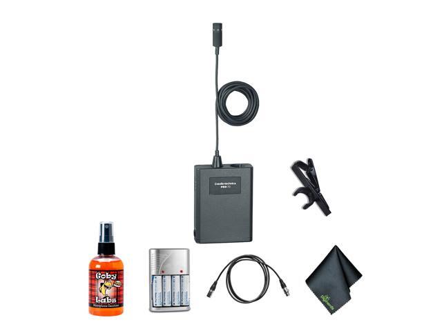 Audio-Technica Pro 70 Cardioid Lavalier Microphone, 4xAA Batteries With Charger