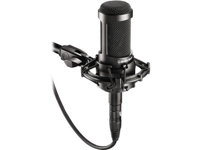 Audio-Technica AT2035 Cardioid Condenser Microphone, 10 Ft XLR Cable, Bundle
