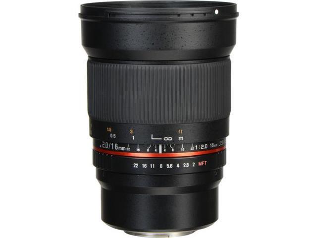 Rokinon 16mm f/2.0 ED AS UMC CS Lens for Micro Four Thirds Mount Bundle