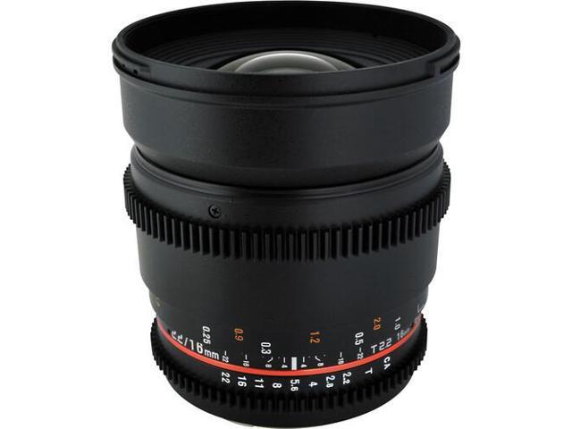 Rokinon 16mm T2.2 Cine Lens for Nikon F Bundle