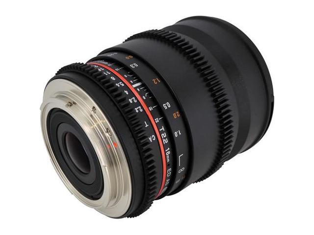 Rokinon 16mm T2.2 Cine Lens for Nikon F Bundle