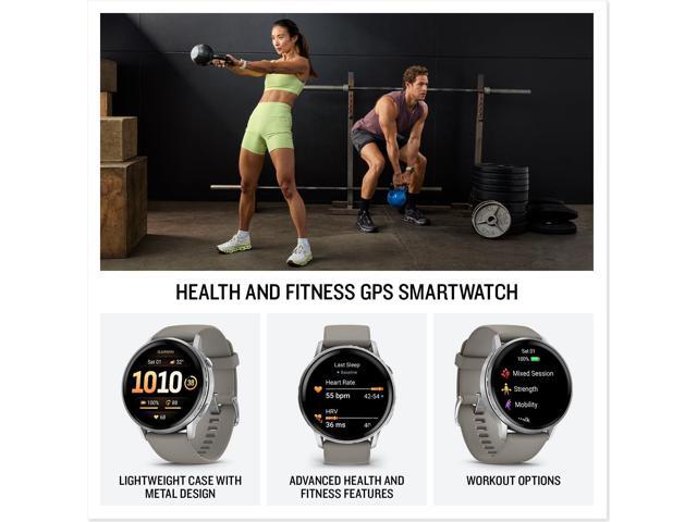 Garmin - Venu 4 GPS Smartwatch 45 mm Fiber-reinforced polymer - Silver - (2025) - image 3