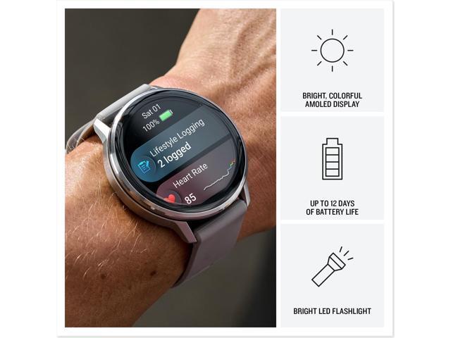 Garmin - Venu 4 GPS Smartwatch 45 mm Fiber-reinforced polymer - Silver - (2025) - image 4