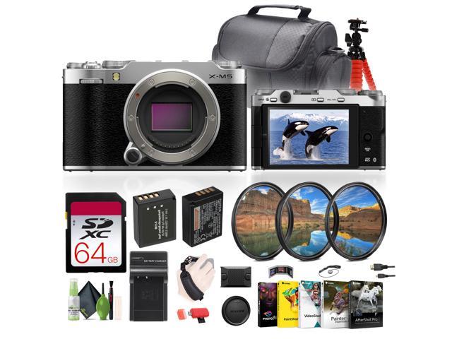 Fujifilm X-M5 Mirrorless Camera Body +Battery NP-W126+ Charger+64GB Card + More