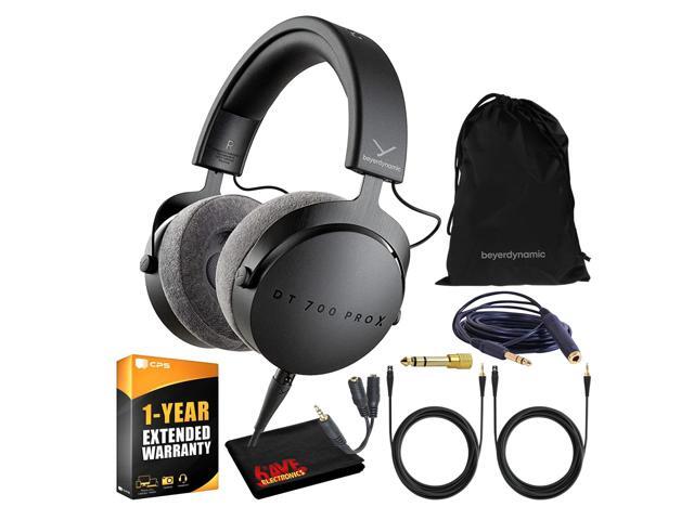 Beyerdynamic DT 700 Pro X Closed-Back Studio Headphones Bundle with Detachable Cable, Headphone Splitter, Extension Cable, and Extended Protection.