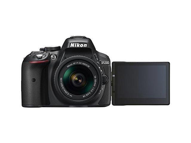 Nikon D5300 Digital SLR Camera - Black (24.2 MP, AF-P 18-55mm VR Lens Kit) 3-Inch LCD Screen - International Version (No