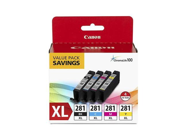 Canon - CLI-281 XL 4-Pack High-Yield - Black, Cyan, Magenta & Yellow Ink Cartridges - Black/Cyan/Magenta/Yellow - image 6