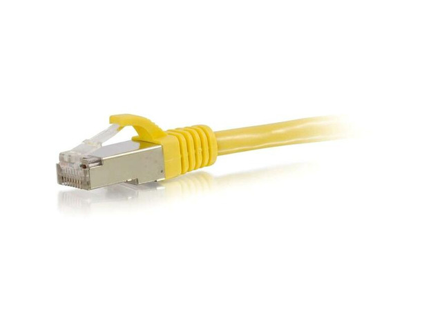 C2G 00866 Cat6 Cable - Snagless Shielded Ethernet Network Patch Cable, Yellow (8 Feet, 2.43 Meters)