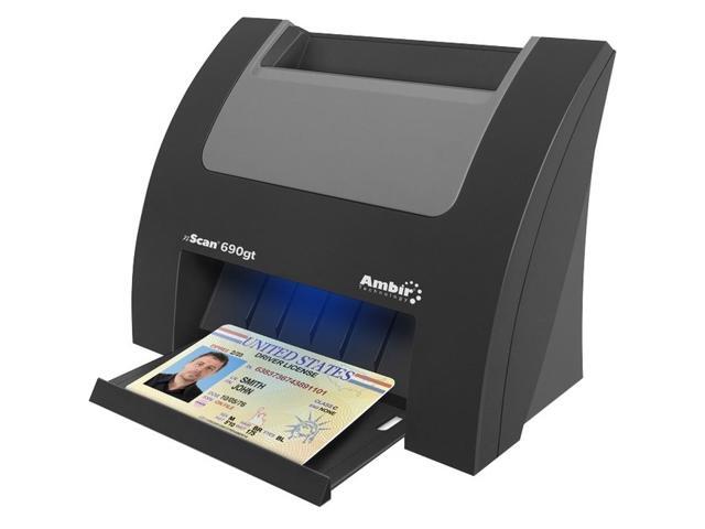 Ambir nScan 690gt DS690GT-AS Card Duplex ID Card Scanner with AmbirScan