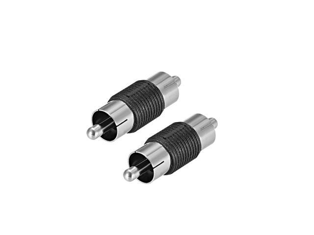 RCA Male to Male Connector Adapter Coupler for Stereo Audio Video AV TV Cable Convert 2Pcs