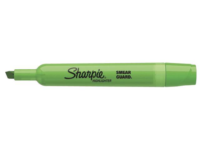 Sharpie Accent Tank Style Highlighter Chisel Tip Fluorescent Green Dozen 25026