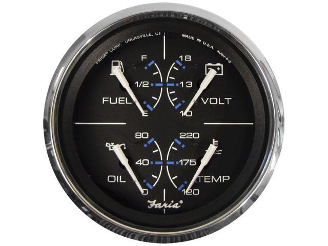 Faria Chesapeake Black 4' Multifunction Gauge