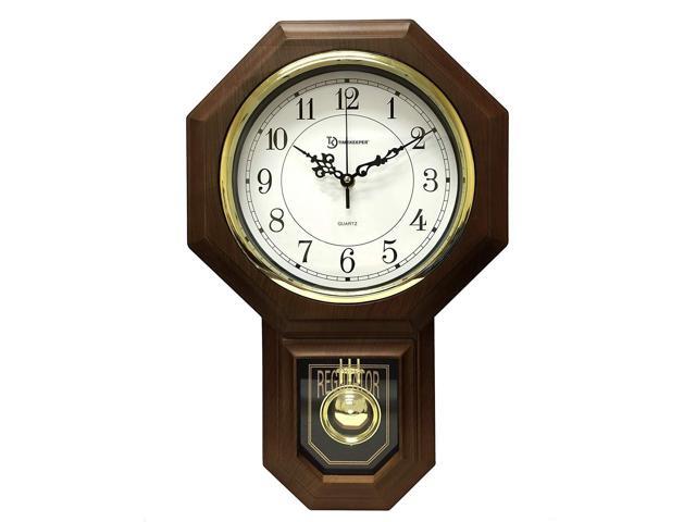 17IN WOOD PENDULUM CLK