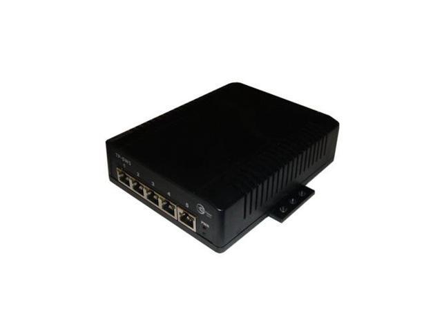 Tycon Systems TP-SW5G-D+ - 5 port High Power PoE 10/100/1000BASET switch.Requires 48-56V DC Power Source.IEEE 802.3at/af output,