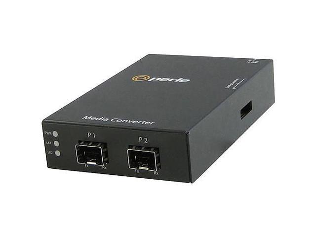 05060574 S-4GPT-DSFP - PERLE Protocol Transparent Stand-Alone Media Converter with dual SFP slots (empty). Supports two SFPs with iden