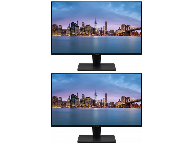 ViewSonic VA2715-2K-MHD 27-inch 2560 x 1440 Quad HD LCD IPS Monitor, 2-Pack Bundle with Ultra-Thin Bezel, FreeSync, Eye Care, HDMI, DisplayPort,...