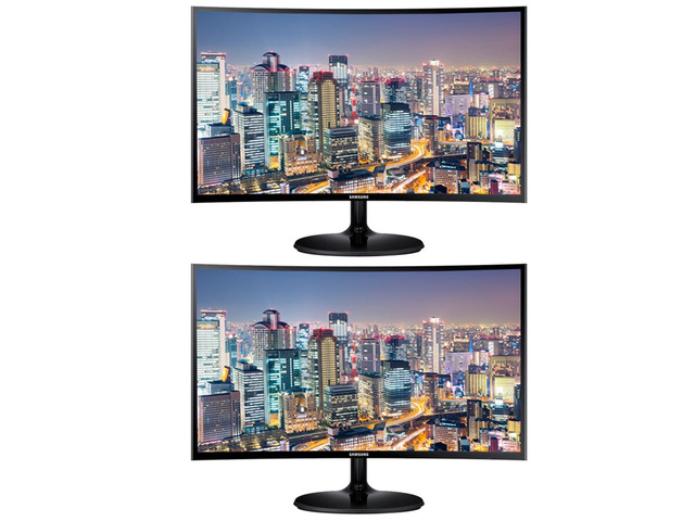Samsung CF39 27-inch 1080P FHD Curved IPS LCD Professional TAA Compliant Monitor, 2-Pack Bundle with FreeSync, HDMI, VGA (C27F390FHN)