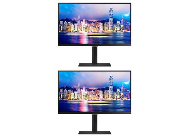 Samsung S60A 32-inch 1440P 2K QHD Ultra-Thin Bezel IPS LCD Viewfinity Monitor, 2-Pack Bundle with FreeSync, DisplayPort, HDMI, USB Hub (S32A600NAN)