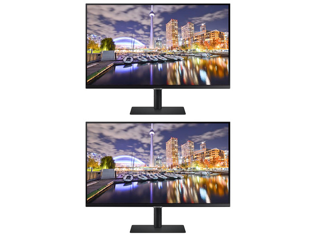 Samsung S80PB 27-inch 2160P 4K UHD Ultra-Slim Bezel IPS LCD ViewFinity Monitor, 2-Pack bundle with Dock, Ethernet, USB-C, DisplayPort, HDMI, USB...