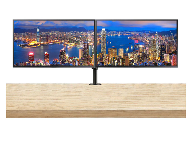 Samsung UJ59 32-inch 2160P 4K UHD Borderless IPS LCD ViewFinity Monitor, 2-Pack bundle with, DisplayPort, HDMI, USB, Desk Mount Dual Monitor Stand...
