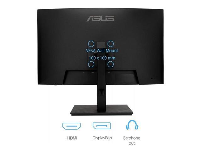 Asus VA27VQSE Curved 27-inch 1080P Full HD Frameless 1 ms 75Hz LCD Gaming Monitor, 2-Pack Bundle with DisplayPort, HDMI, Integrated Speaker