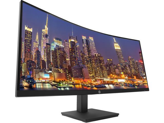 HP P34HC G4 Curved 34 inch 3440 x 1440 2K WQHD LCD Monitor, 2-Pack Bundle with Built-in Speakers, HDMI, USB-C, and DisplayPort, Stand, MK670...
