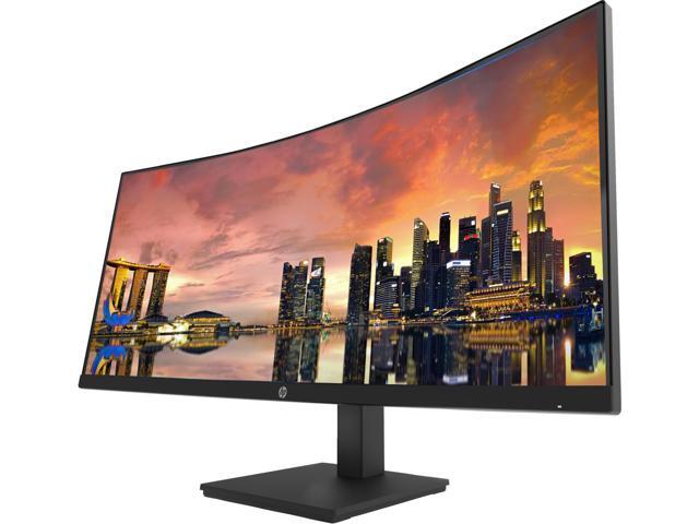 HP P34HC G4 Curved 34 inch 3440 x 1440 2K WQHD LCD Monitor, 2-Pack Bundle with Built-in Speakers, HDMI, USB-C, DisplayPort, Desk Mount Monitor...