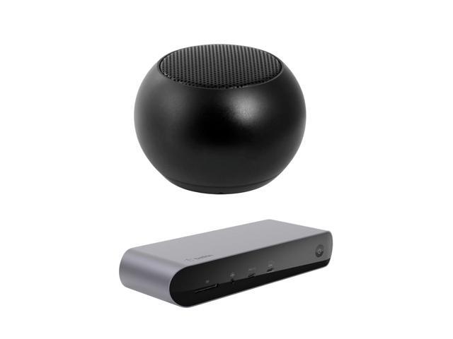 Belkin Connect Pro Thunderbolt 4 90W Dock Dual 4K Support, HDMI, USB-C, SD Port and USB Hub Bundled With Bluetooth Mini U Speaker with Built-in.