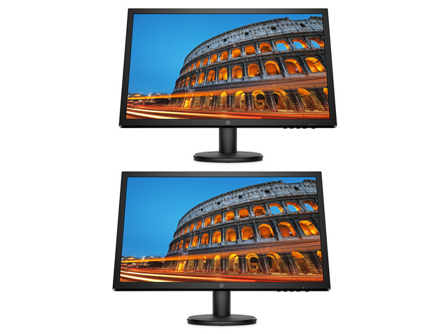 HP V24 24 inch TN Full HD 1920 x 1080 LED Backlit LCD Monitor 2-Pack Bundle with HDMI and VGA ports, AMD FreeSync, 75Hz Refresh Rate, Low Blue Light