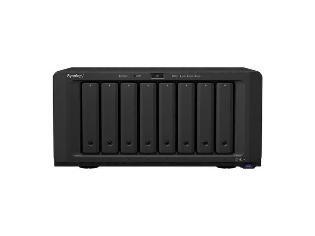 Synology DiskStation DS1821+ NAS Server with Ryzen 2.2GHz CPU, 32GB Memory, 64TB HDD Storage, 1TB M.2 NVMe SSD, 4 x 1GbE LAN Ports, DSM Operating...
