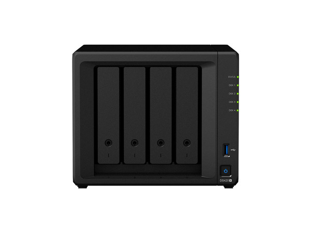 Synology DiskStation DS420+ NAS Server with Celeron 2.0GHz CPU, 6GB Memory, 40TB HDD Storage, 1TB M.2 NVMe SSD, 2 x 1GbE LAN Ports, DSM Operating...