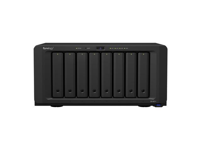 Synology DiskStation DS1821+ NAS Server with Ryzen 2.2GHz CPU, 32GB Memory, 80TB HDD Storage, 1TB M.2 NVMe SSD, 4 x 1GbE LAN Ports, DSM Operating.